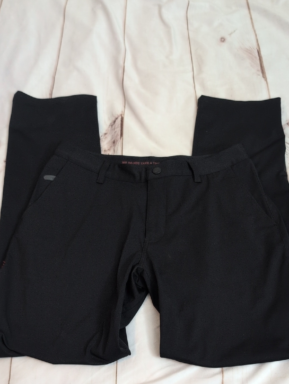 Rhone Mens Dress Slacks Black Straight Leg Chino Pants size 31 Waist